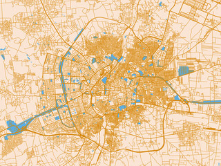 Fototapeta premium City plan map of Aleppo, Syrian Arab Republic