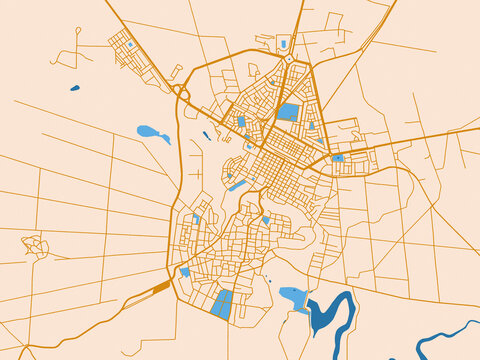 Urban grid map &mdash; Dara, Syrian Arab Republic