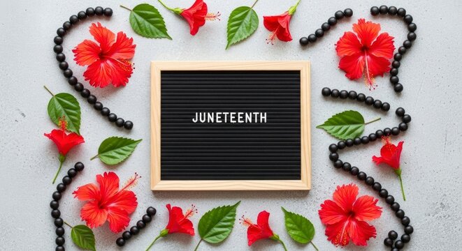 Juneteenth Celebration Emancipation Freedom Flowers.