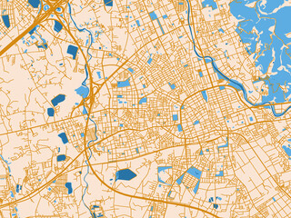Obraz premium City map of Taoyuan City, Taiwan
