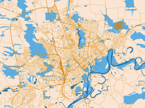 Urban grid map &mdash; Chernihiv, Ukraine