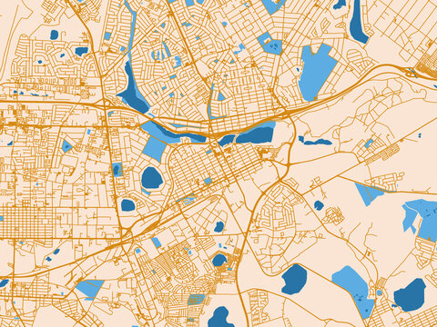 City layout map &ndash; Benoni (South Africa)