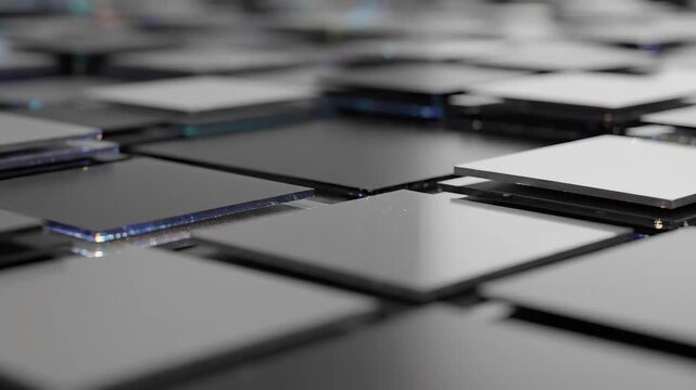 Abstract Digital Circuit Board with Glowing Data Transfer and Futuristic Technology Elements.