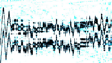 Obraz premium Abstract visual noise pattern created with digital distortion producing intense vertical waveform interference