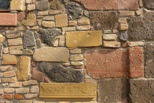 Rustic Multicolor Stone Wall Texture Background