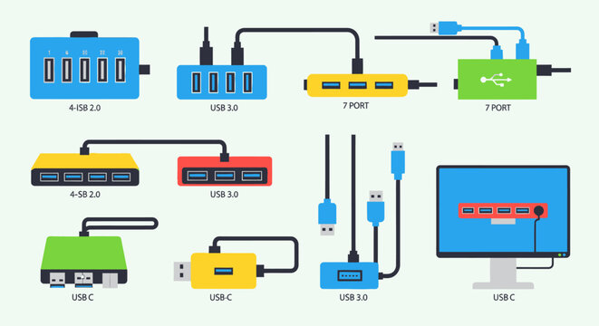 Illustration of various home security and smart home devices.