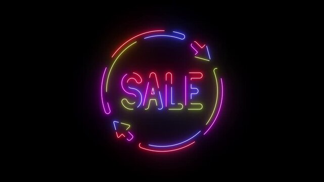 Extend Prolong Lengthen neon line icon seamless loop