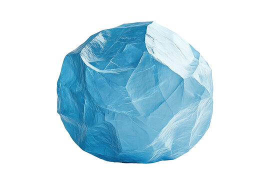 Rough, angular, light blue rock or frozen planetoid form