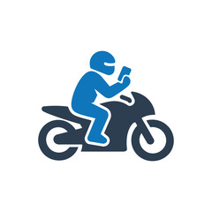Obraz premium Dangerous Road Distraction Icon