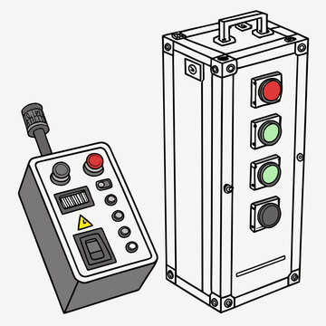 Industrial control panel with remote