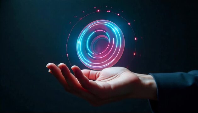 Holographic quantum teleportation experiment floating above a hand 