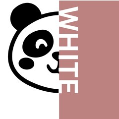 Minimal panda icon with white theme, perfect for clean branding and vector packs. © ASIB