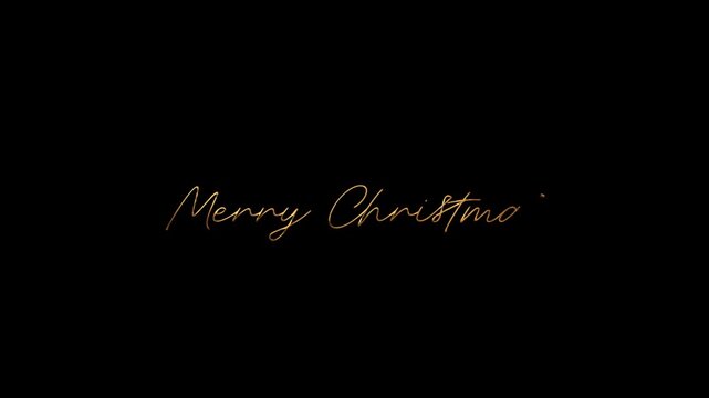 Merry christmas in gold script on black background is perfect for festive holiday designs, greeting cards, invitations, and social media posts.