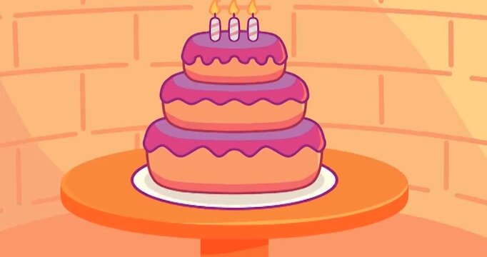 birthday cake with candles