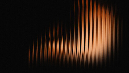 Vertical striped glass background orange black gradation. Wavy glass texture, striped frosted  © Arthapicture