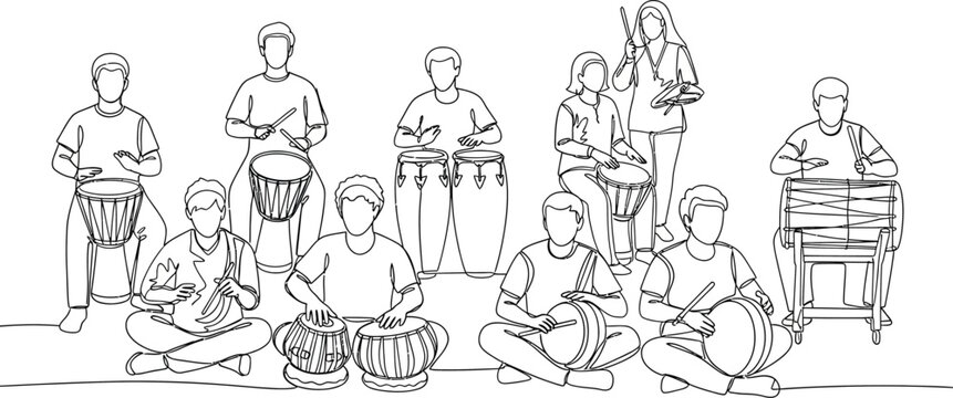 drumming group music performance
