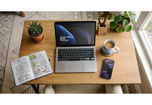 Home Office Desk Mockup