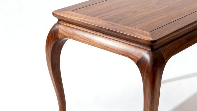 Wooden table leg and surface detail