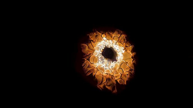 Waving fire with dynamic movement resembling an eye&rsquo;s iris