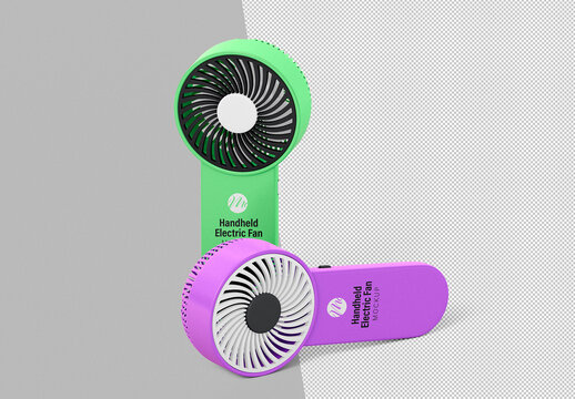 Handheld Electric Fan Mockup Set