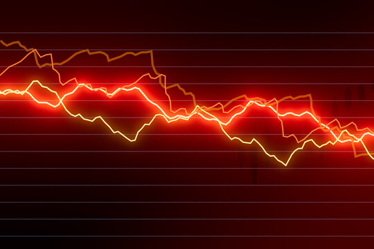 Data trends show a decline in performance metrics over a specific time period in a business or research environment