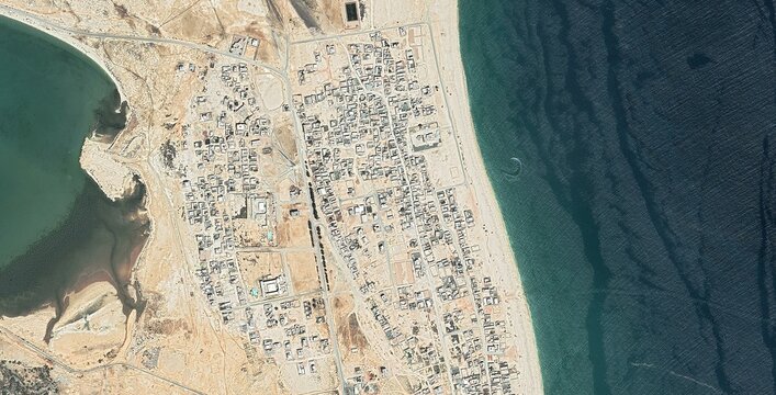 Satellite View of Ras Al Hadd, Oman