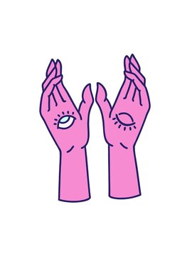 spinning motion animation of mystic hands