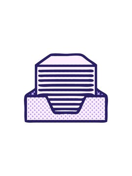 splitting effect animation of comic book style cartoon of a stack of office papers