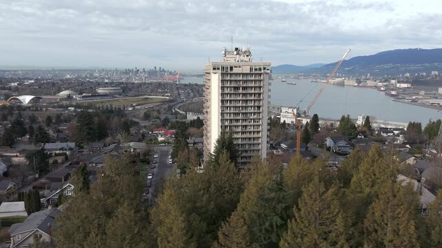 Concorde Place, Condominium Complex In Burnaby, Canada - Drone Shot