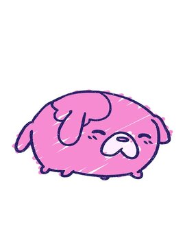 bobbing motion animation of Little Dog Chalk Drawing