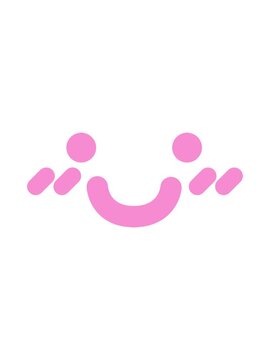 bobbing motion animation of blushing happy face icon