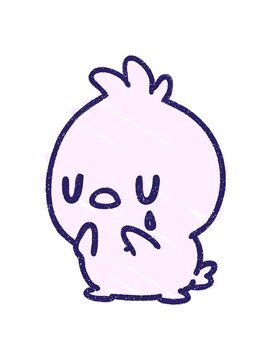 pixelize effect animation of Sad Bird Chalk Drawing