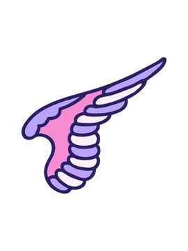 bobbing motion animation of iconic tattoo style image of a wing