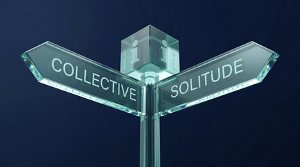 Fototapeta premium Collective Solitude Signpost