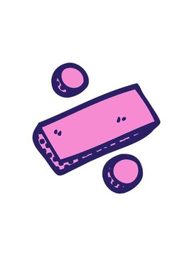 shaking motion animation of cartoon doodle divide symbol