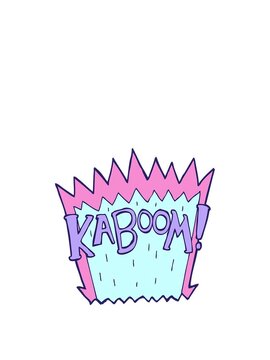 stretching up animation of cartoon explosion symbol