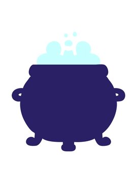 bobbing motion animation of bubbling cauldron cartoon
