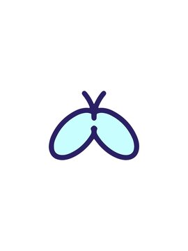 flashy sales animation of simple illustration of a butterfly