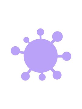 popping motion animation of virus cartoon