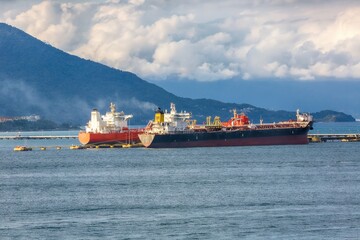 oil ship in sea, strait, of, hormuz  © kashd