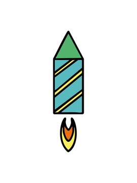 pixelize effect animation of traditional carnival firework brazil rocket