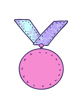 jiggle motion animation of cartoon sports medal