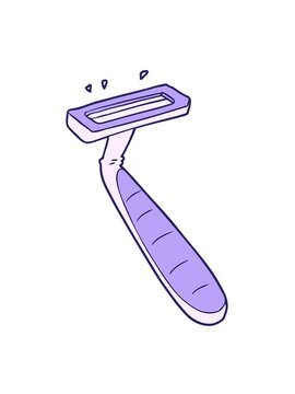 jiggle and pause animation of cartoon disposable razor