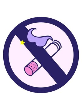 twinkling stars effect animation of design of a no smoking allowed sign