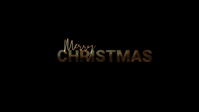 Merry christmas in a golden cursive font suitable for holiday greetings, festive designs, invitations, and seasonal decorations.