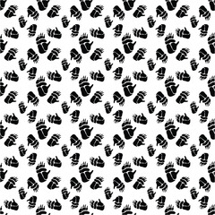 Fototapeta premium Wombat Footprint Background – Animal Paw Print Seamless Pattern Vector EPS