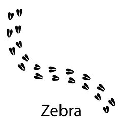 Obraz premium Zebra Footprint Icon – Animal Track Paw Print Silhouette Vector EPS