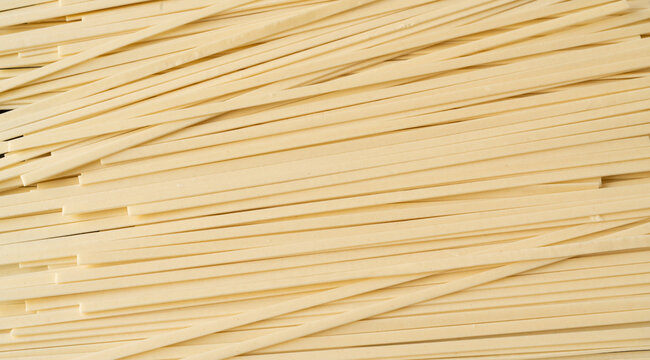Wheat soba closeup, raw udon noodles