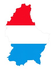 Obraz premium A flag design mirroring the geographical outline of a European country