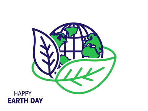 Earth Day Green Leaf Globe.